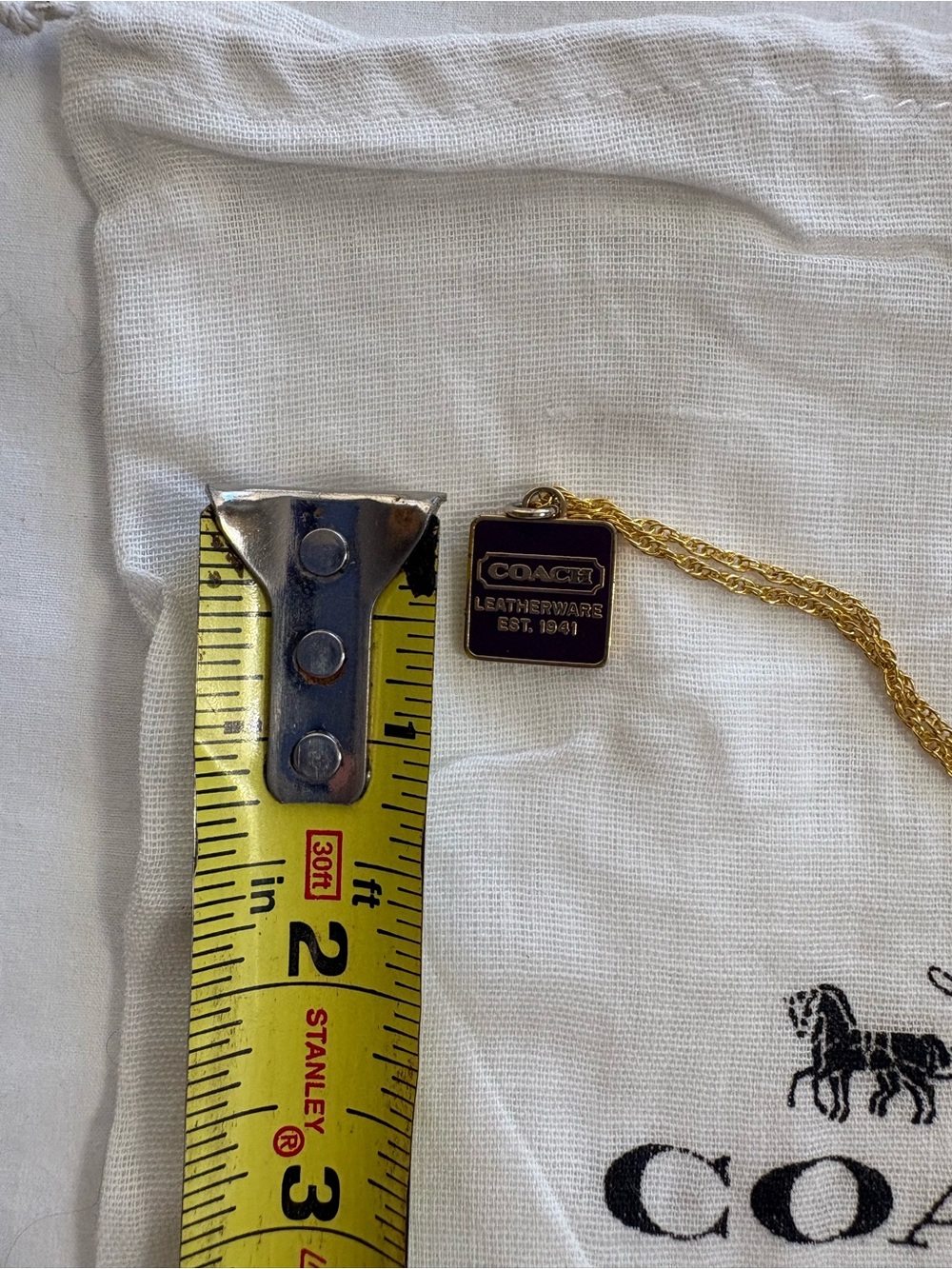 Coach Logo Gold Tone Necklace Set with Orange and Purple Accent - Picture 10 of 11